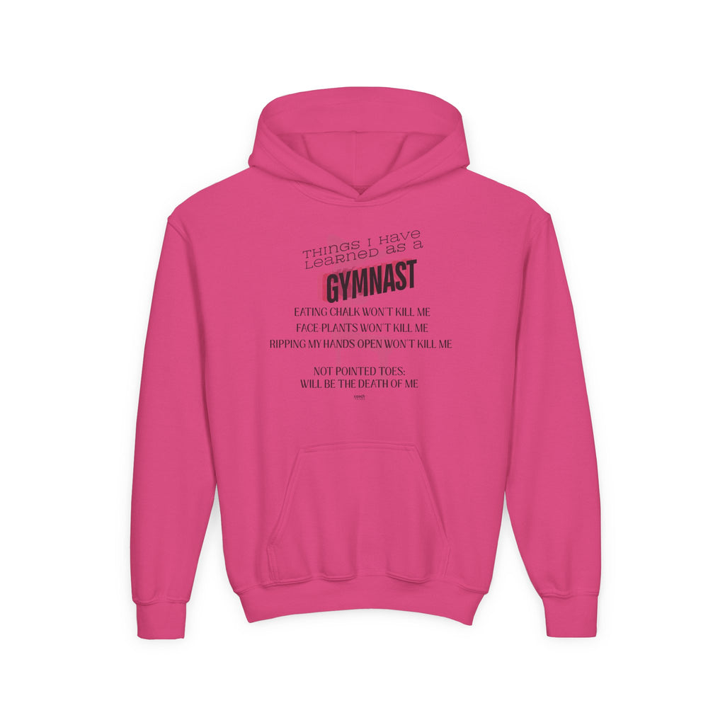 Things I learned as a Gymnast Hoodie - Red (Youth)
