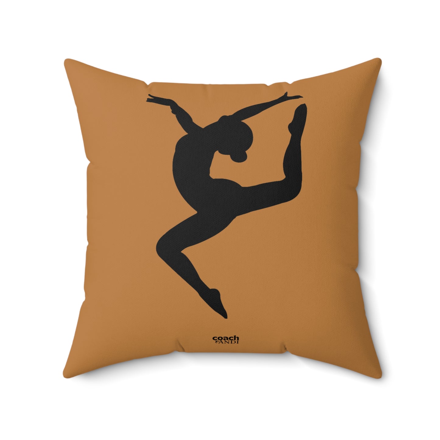 Always Be A Gymnast-Lt Brown (Spun Polyester Square Pillow)