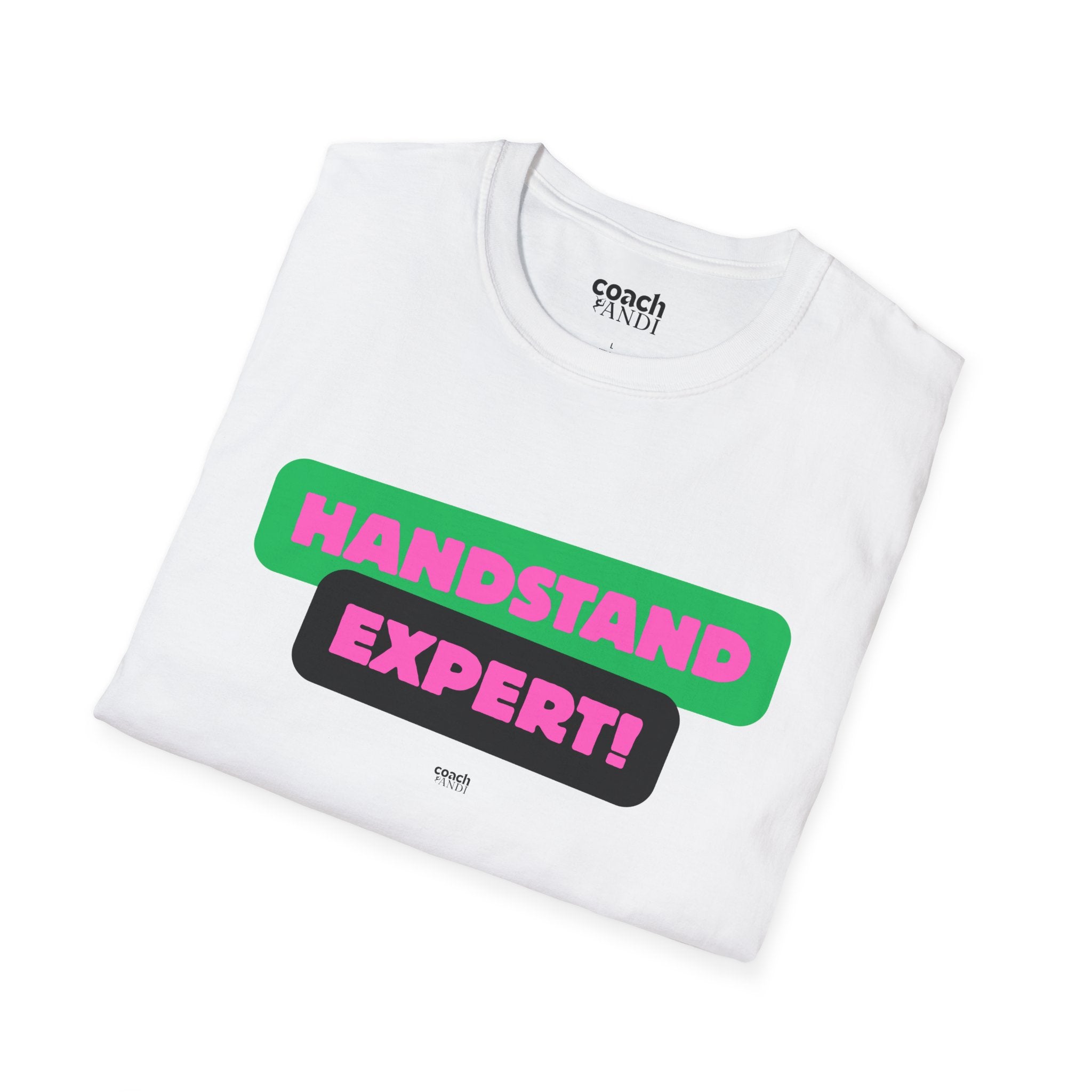Handstand Expert Tshirt - Green/Pink (Adult)