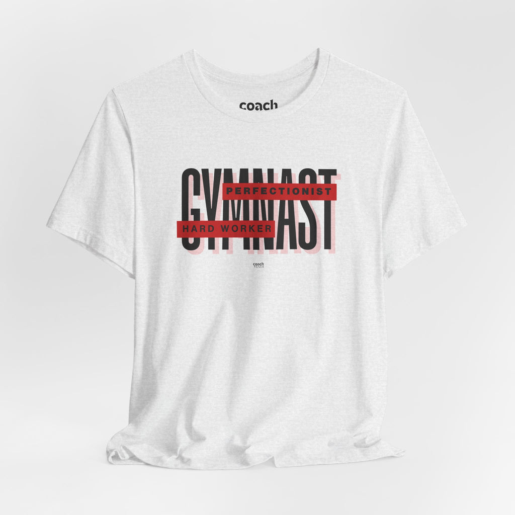 Gymnast Hard Worker Tshirt - Red (Adult)