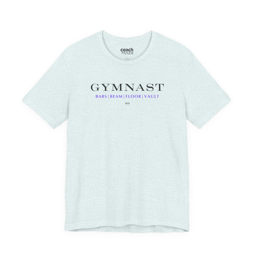 GYMNAST (Bars Beam Floor Vault) Tshirt - Purple (Adult)
