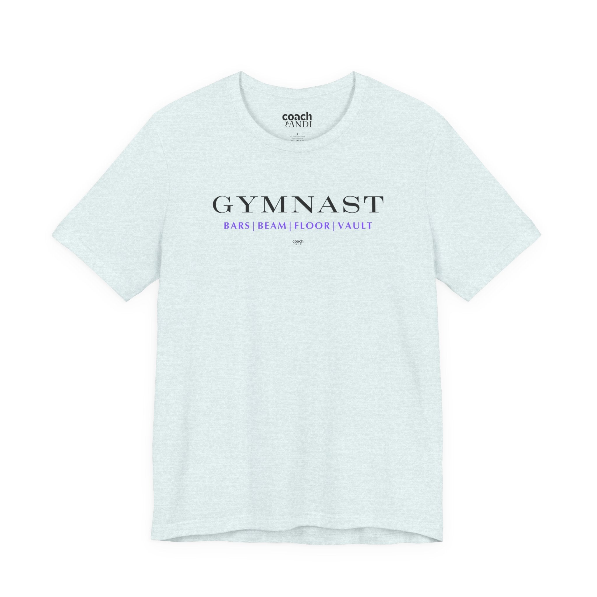 GYMNAST (Bars Beam Floor Vault) Tshirt - Purple (Adult)