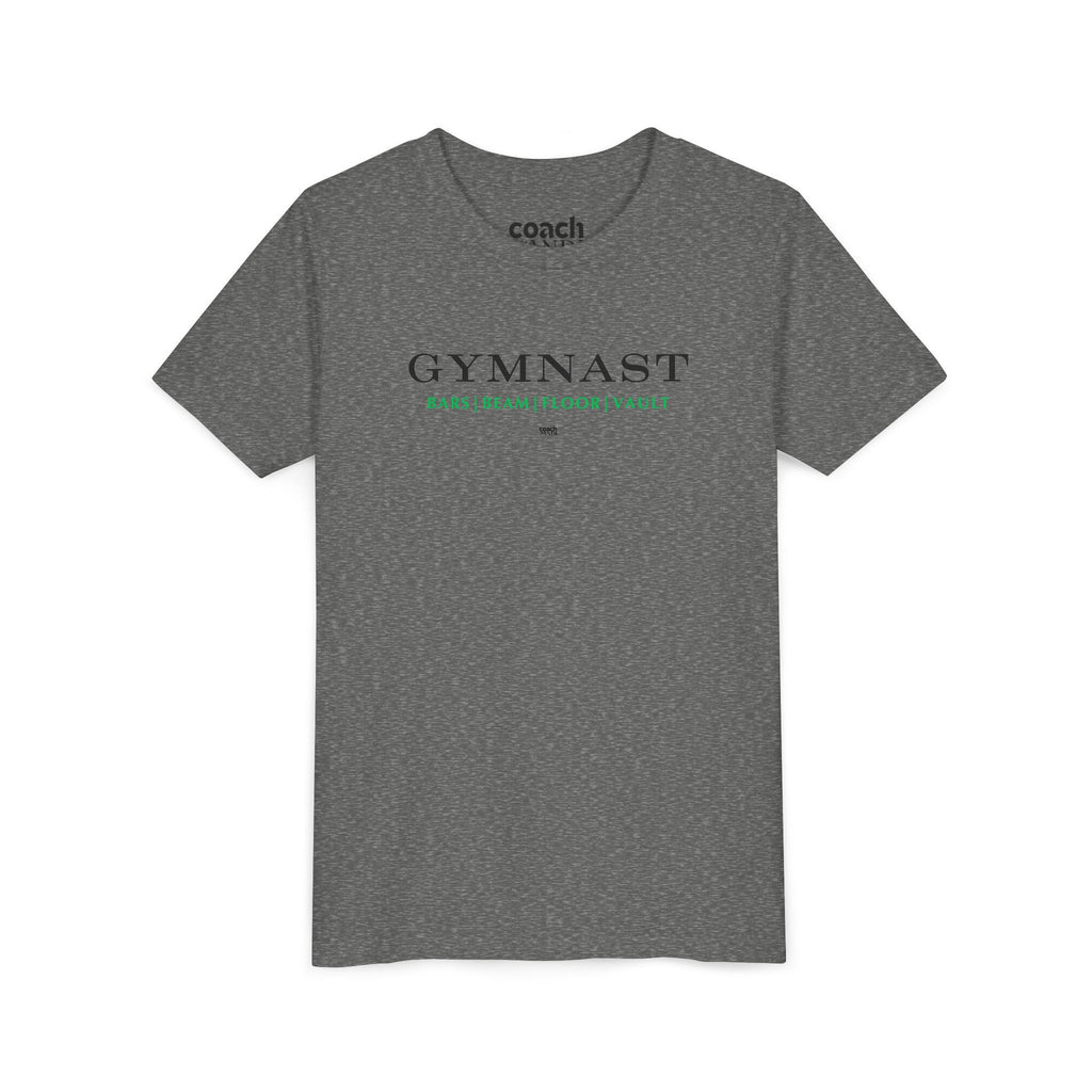 GYMNAST (Bars Beam Floor Vault) Short Sleeve Tee - Green (Youth)