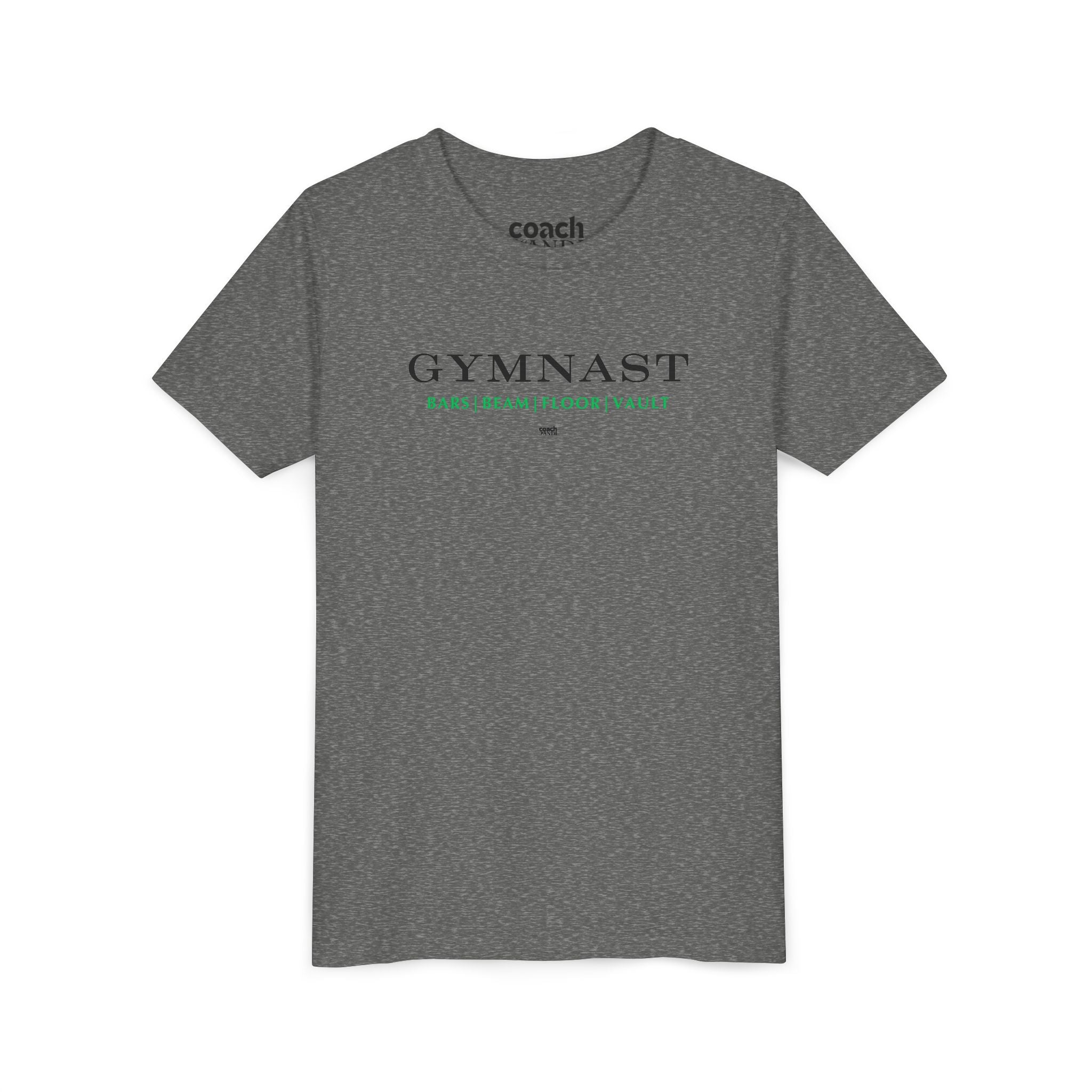 GYMNAST (Bars Beam Floor Vault) Short Sleeve Tee - Green (Youth)