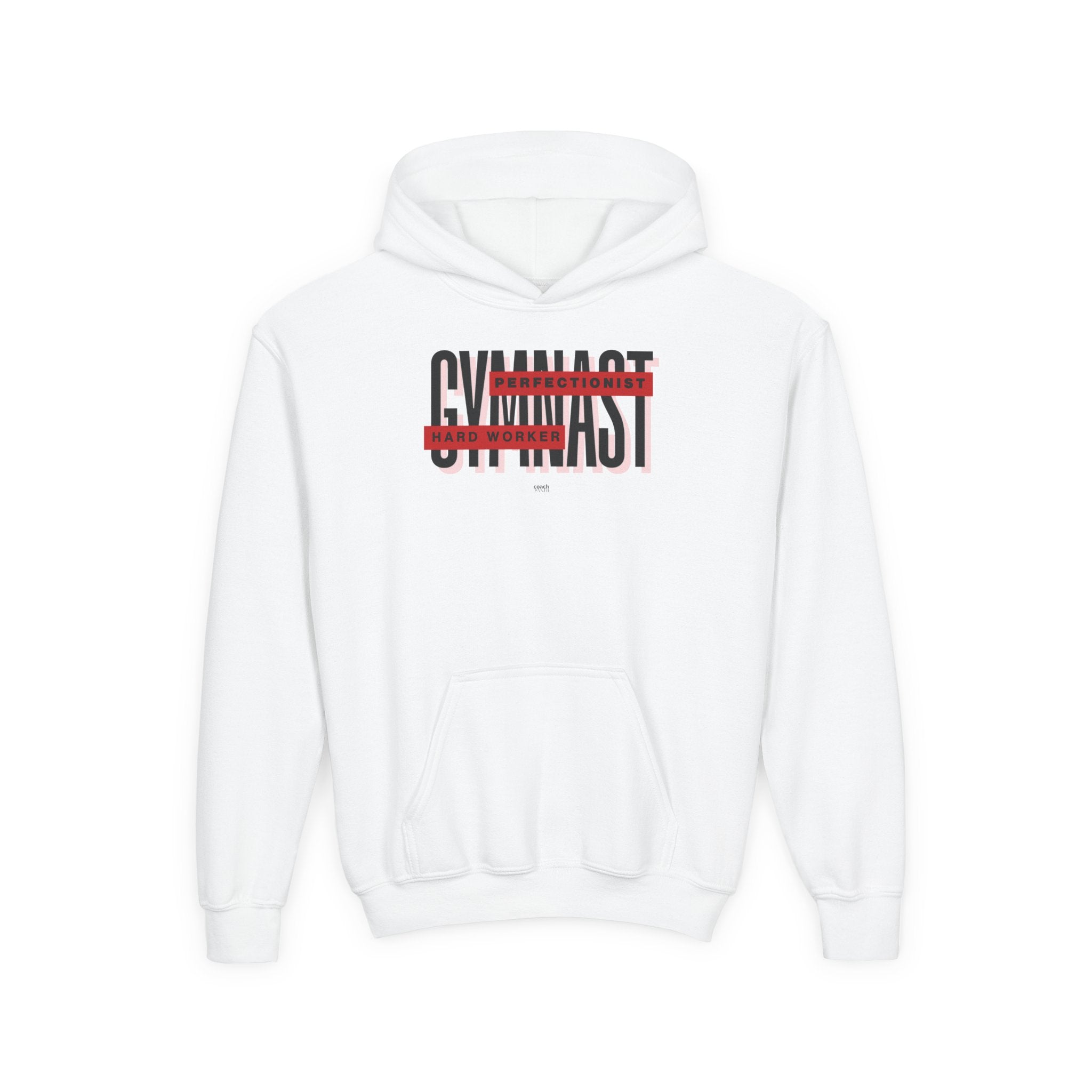 Gymnast Hard Worker Hoodie - Red (Youth)