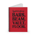 Gymnastics Events-Red (Spiral Notebook - Ruled Line)