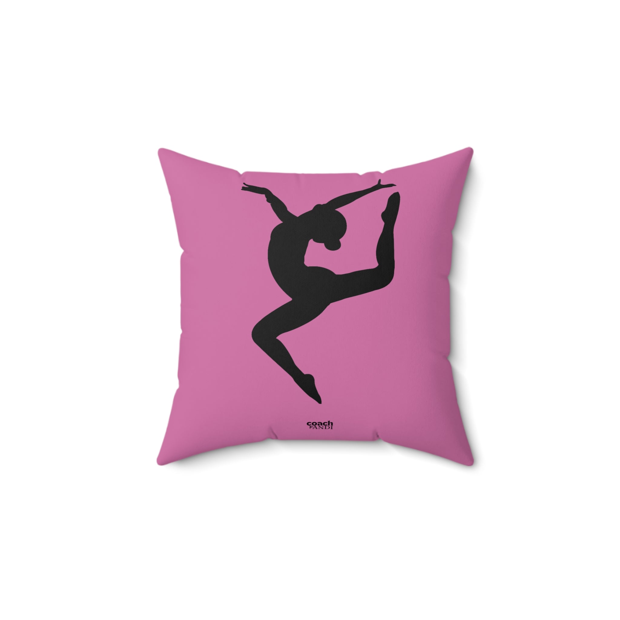 Always Be A Gymnast-Pink (Spun Polyester Square Pillow)