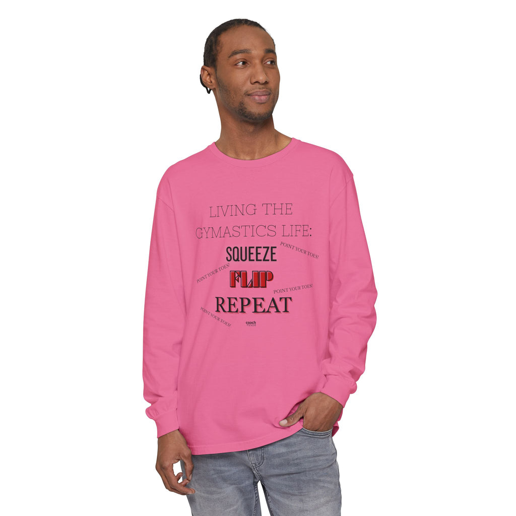 Squeeze Flip Repeat - Red (Adult Longsleeve Shirt)