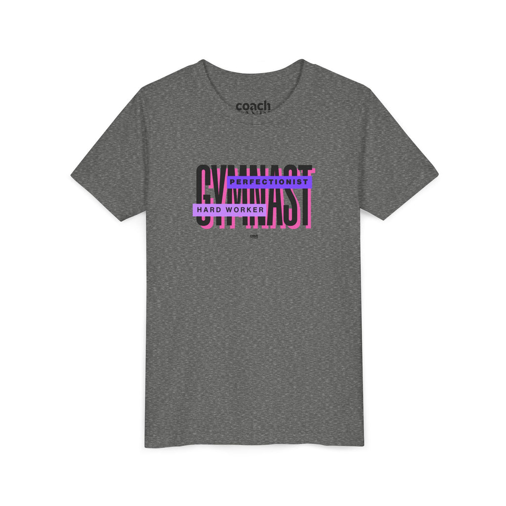 Gymnast Hard Worker Tshirt - Purple (Youth)