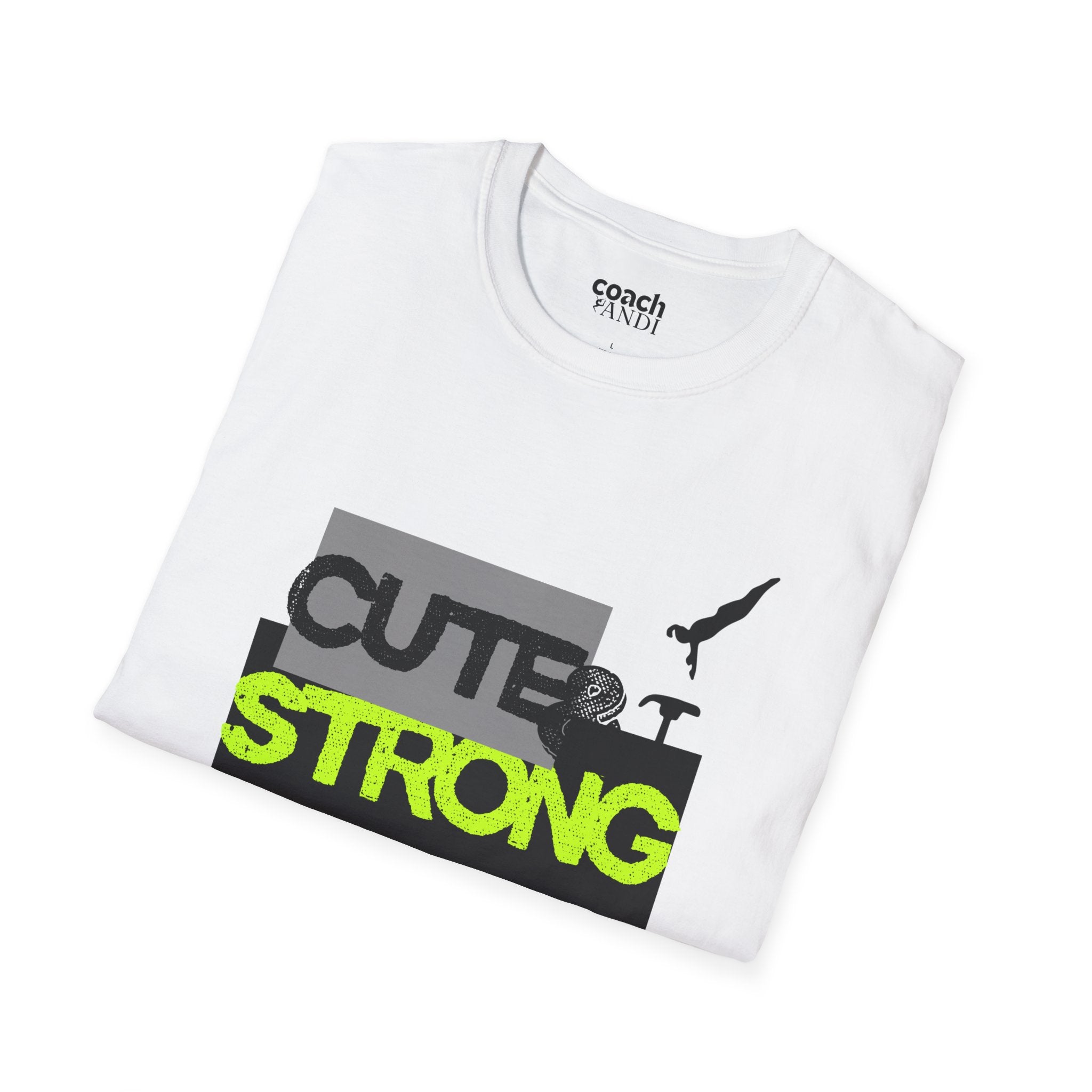 Cute & Strong Tshirt - Lime/Black (Adult)
