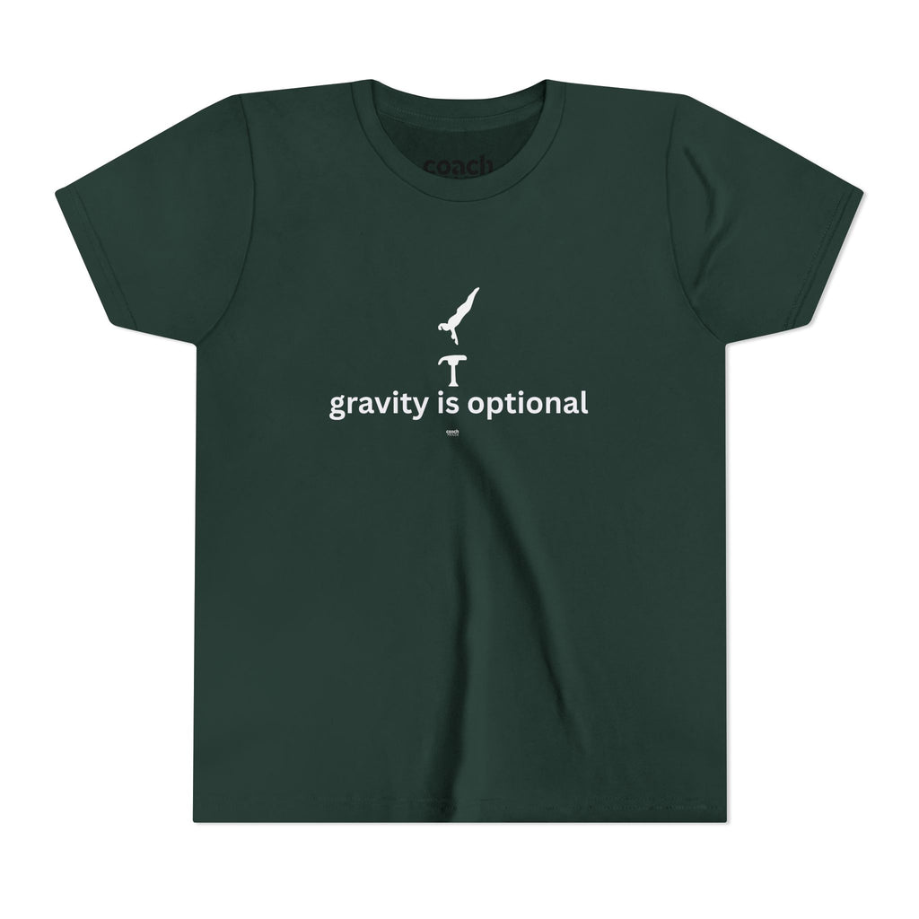 Gravity is Optional Tshirt - White Font (Youth)