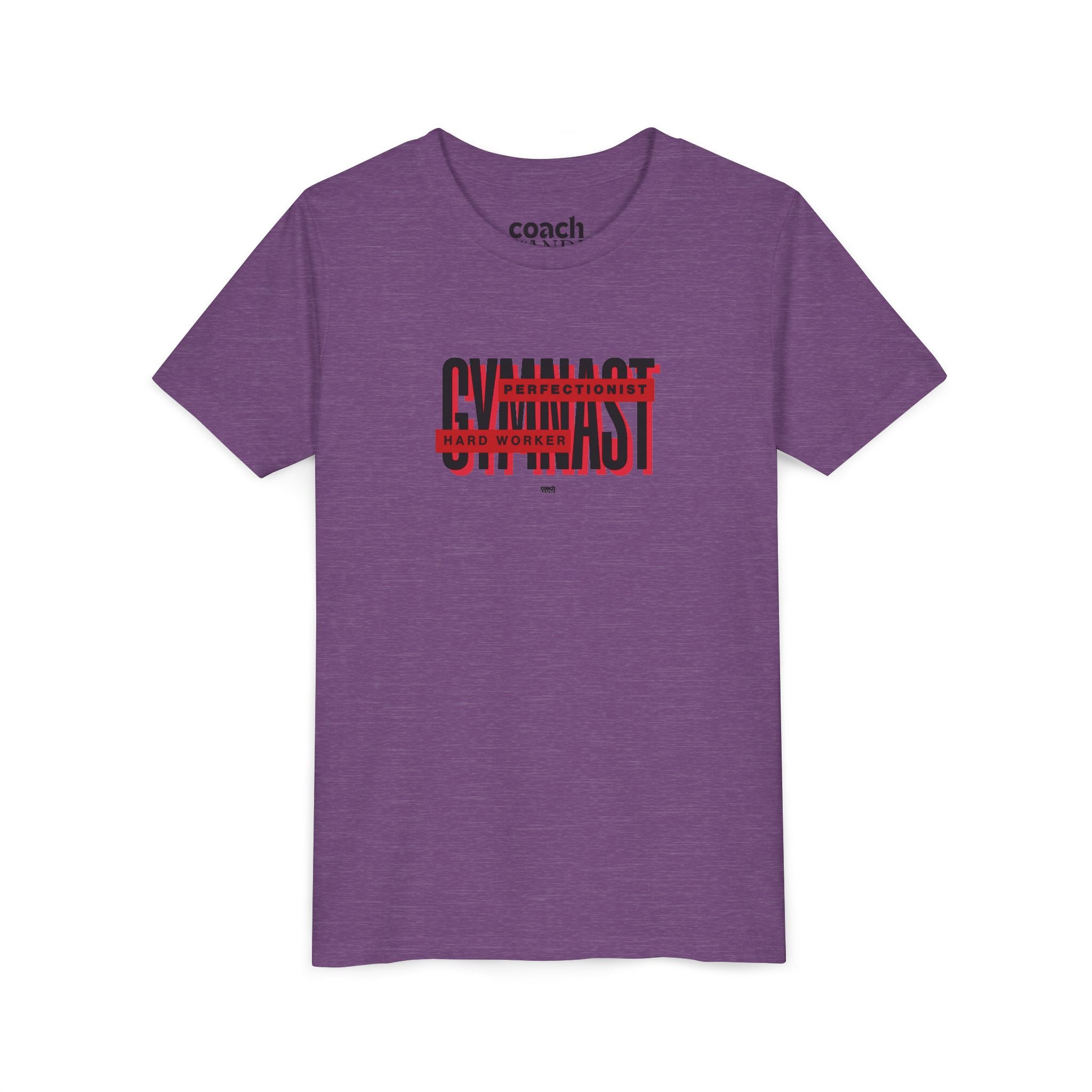 Gymnast Hard Worker Tshirt - Red/Black (Youth)