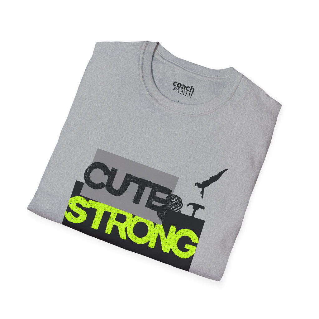 Cute & Strong Tshirt - Lime/Black (Adult)