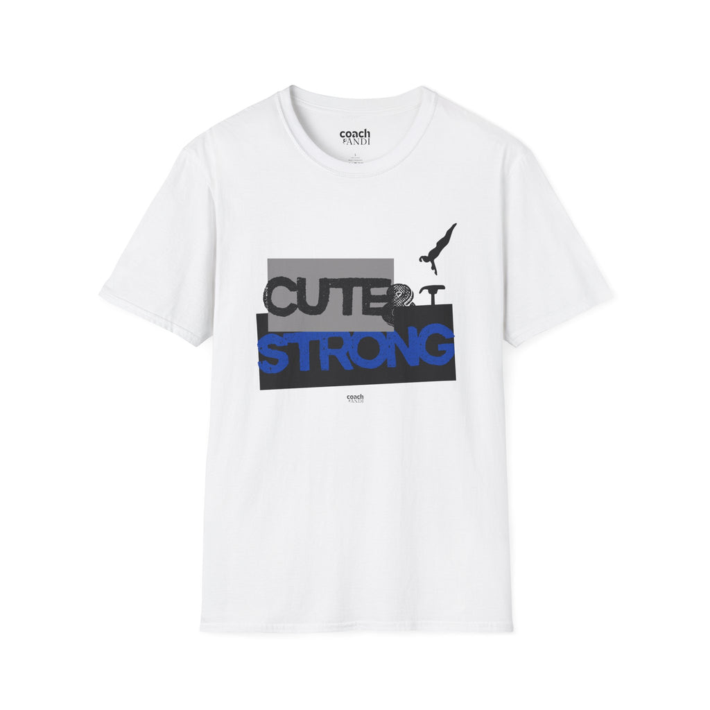 Cute & Strong Tshirt - Blue/Black (Adult)