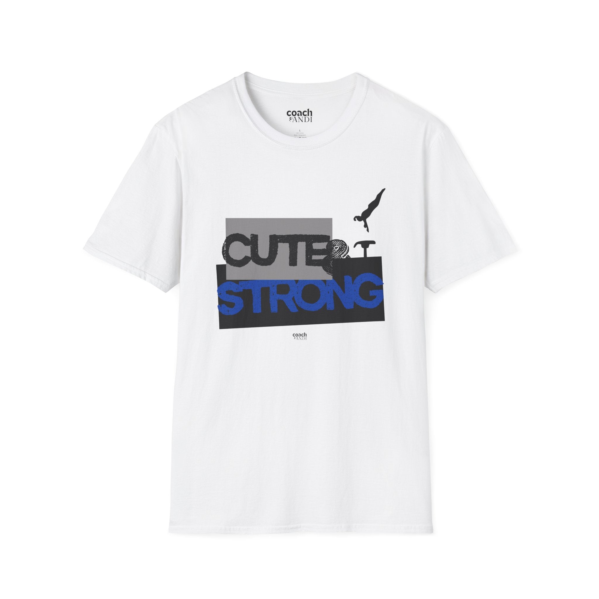 Cute & Strong Tshirt - Blue/Black (Adult)