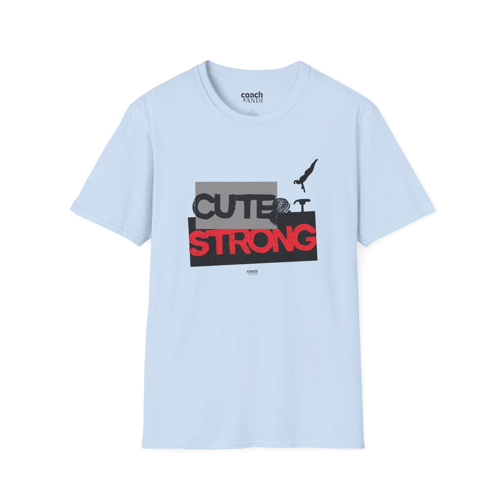 Cute & Strong Tshirt - Red/Black (Adult)