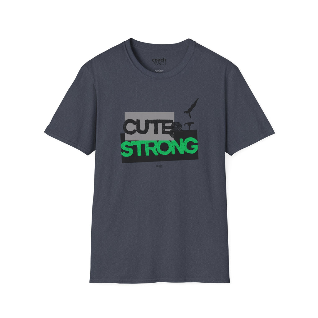 Cute & Strong Tshirt - Green/Black (Adult)