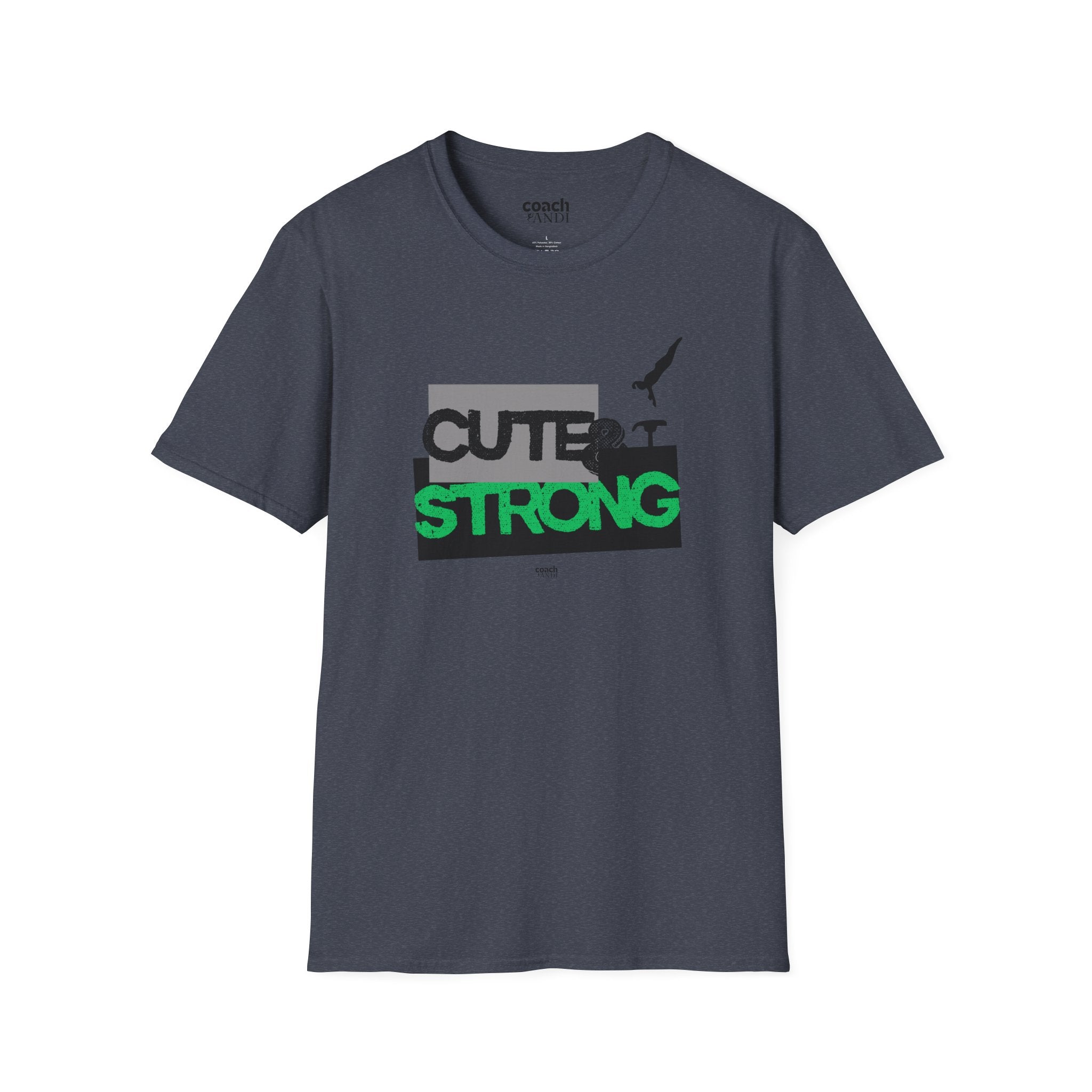 Cute & Strong Tshirt - Green/Black (Adult)