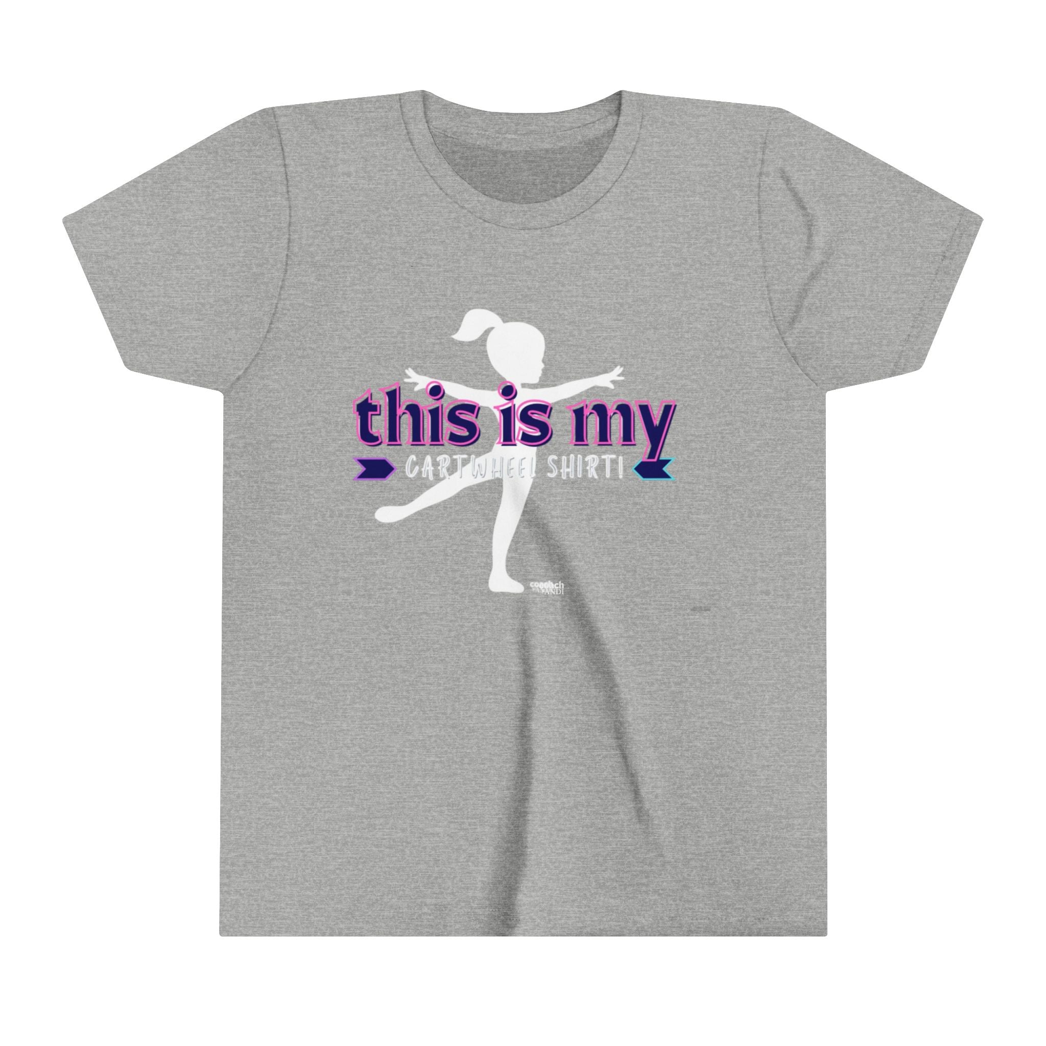 My Cartwheel Shirt-Navy/Pink (Youth Short Sleeve Tee)