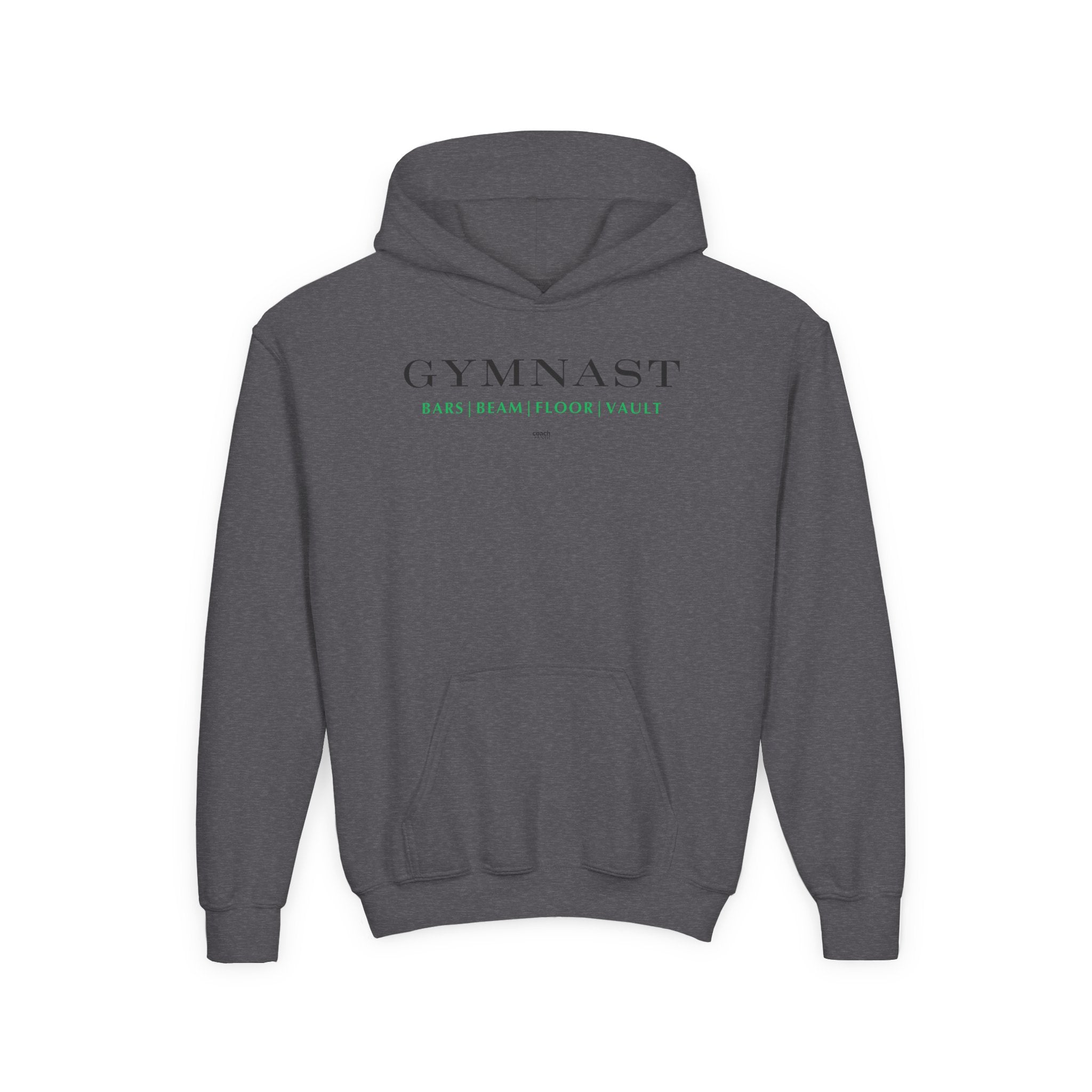 GYMNAST (Bars Beam Floor Vault) Hoodie - Green (Youth)