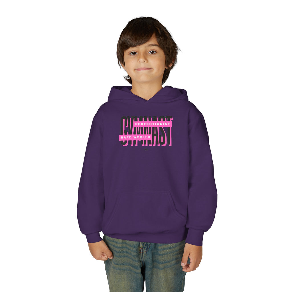 Gymnast Hard Worker Hoodie - Pink (Youth)
