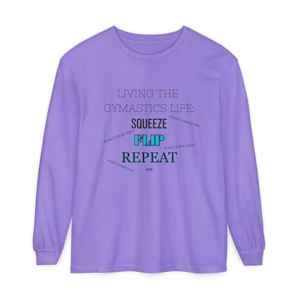 Squeeze Flip Repeat -Teal (Adult Longsleeve Shirt)