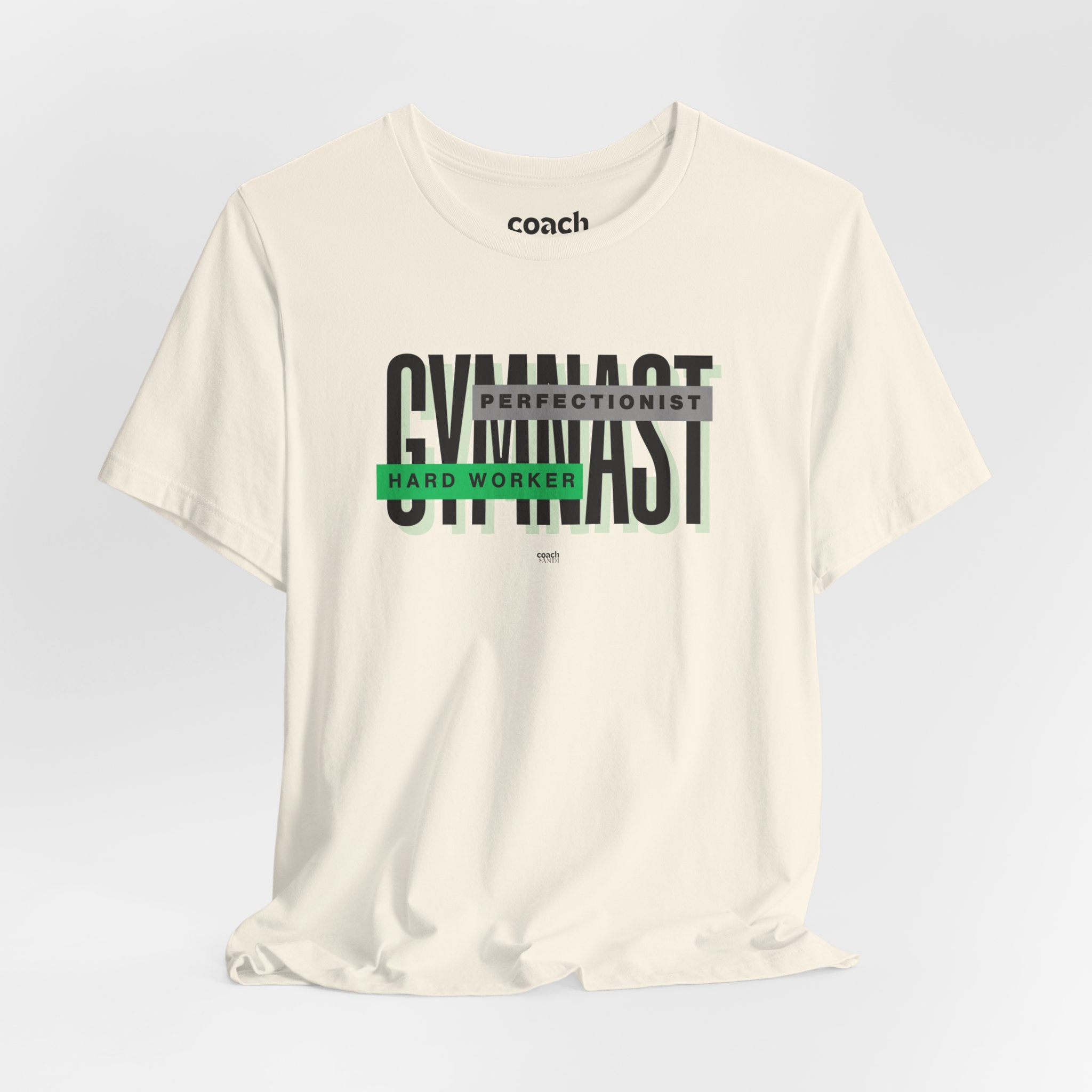 Gymnast Hard Worker Tshirt - Green (Adult)