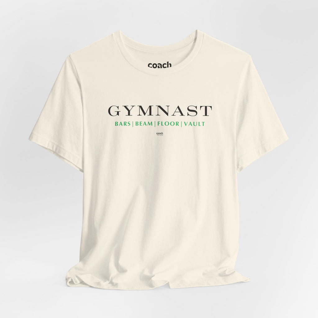 GYMNAST (Bars Beam Floor Vault) Tshirt - Green (Adult)