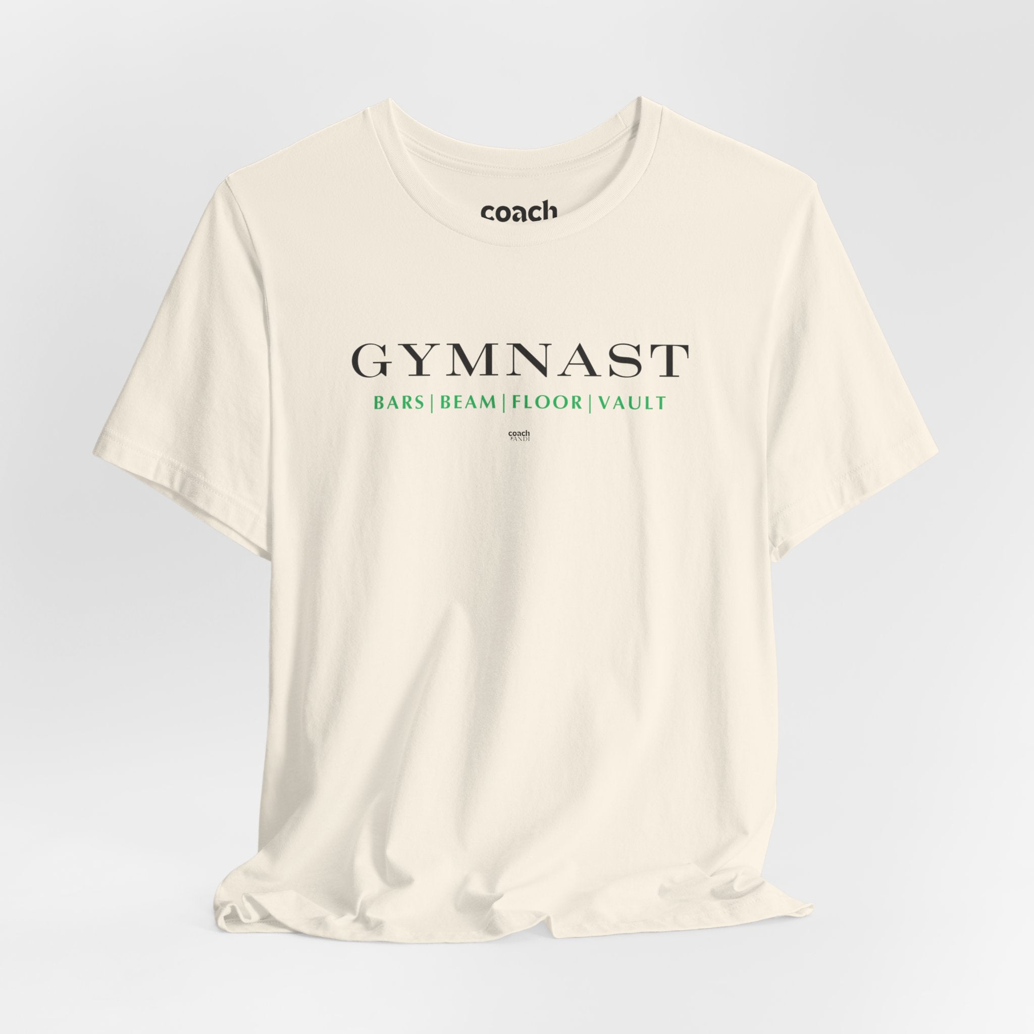 GYMNAST (Bars Beam Floor Vault) Tshirt - Green (Adult)