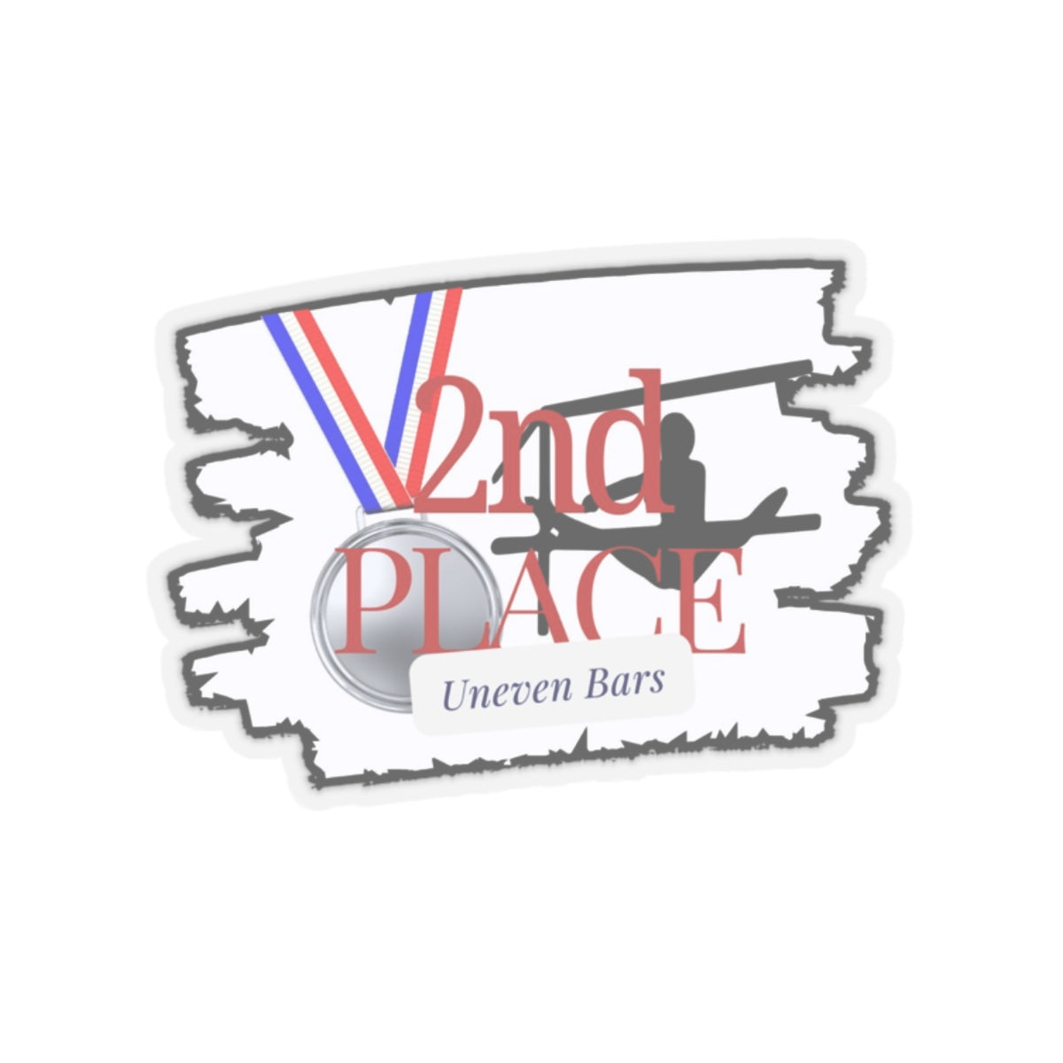 2nd Place Bars (Kiss-Cut Stickers)