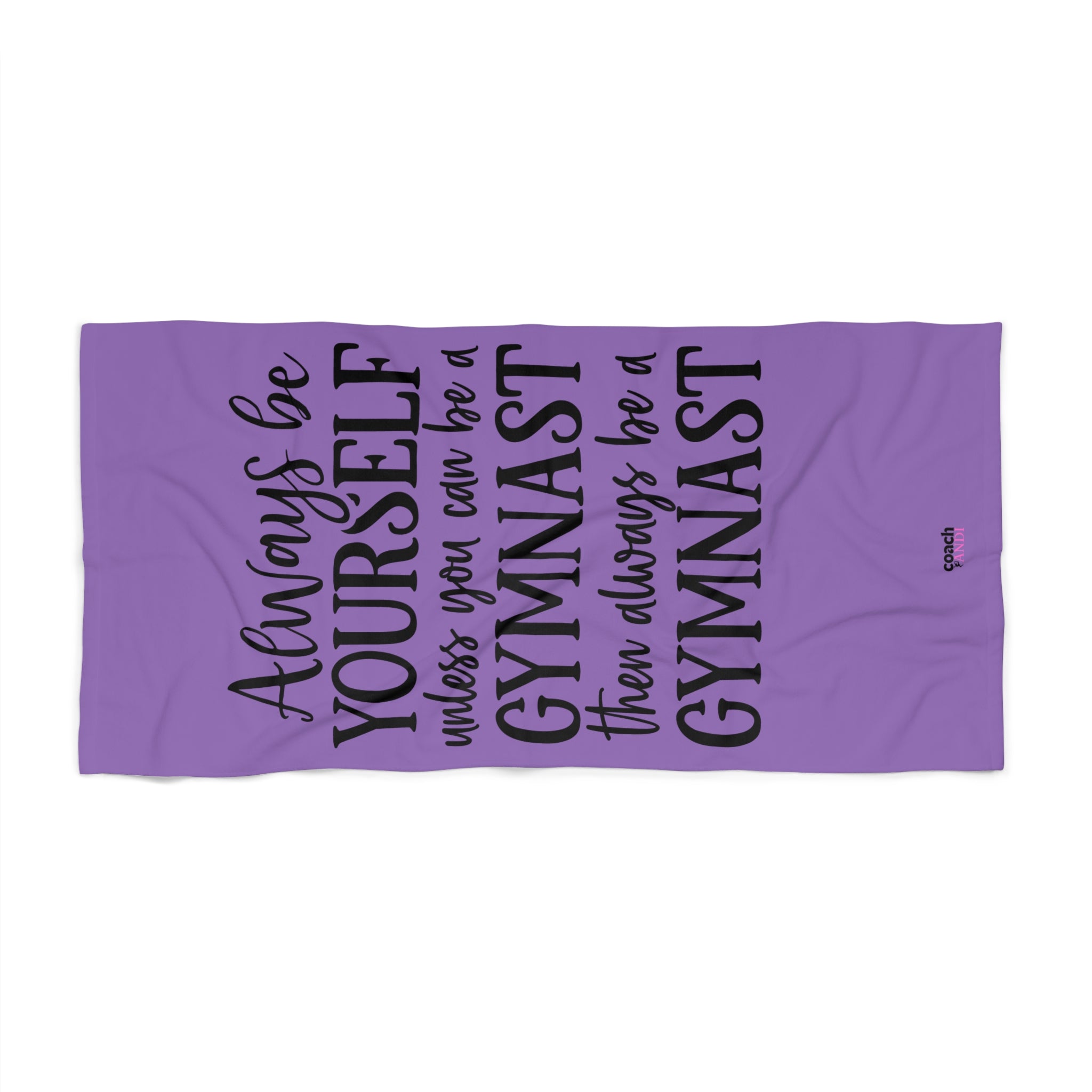 Always Be A Gymnast-Purple (Beach Towel)