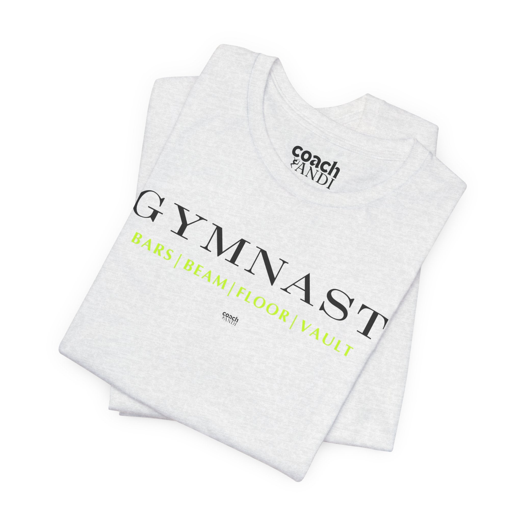 GYMNAST (Bars Beam Floor Vault) Tshirt - Lime (Adult)