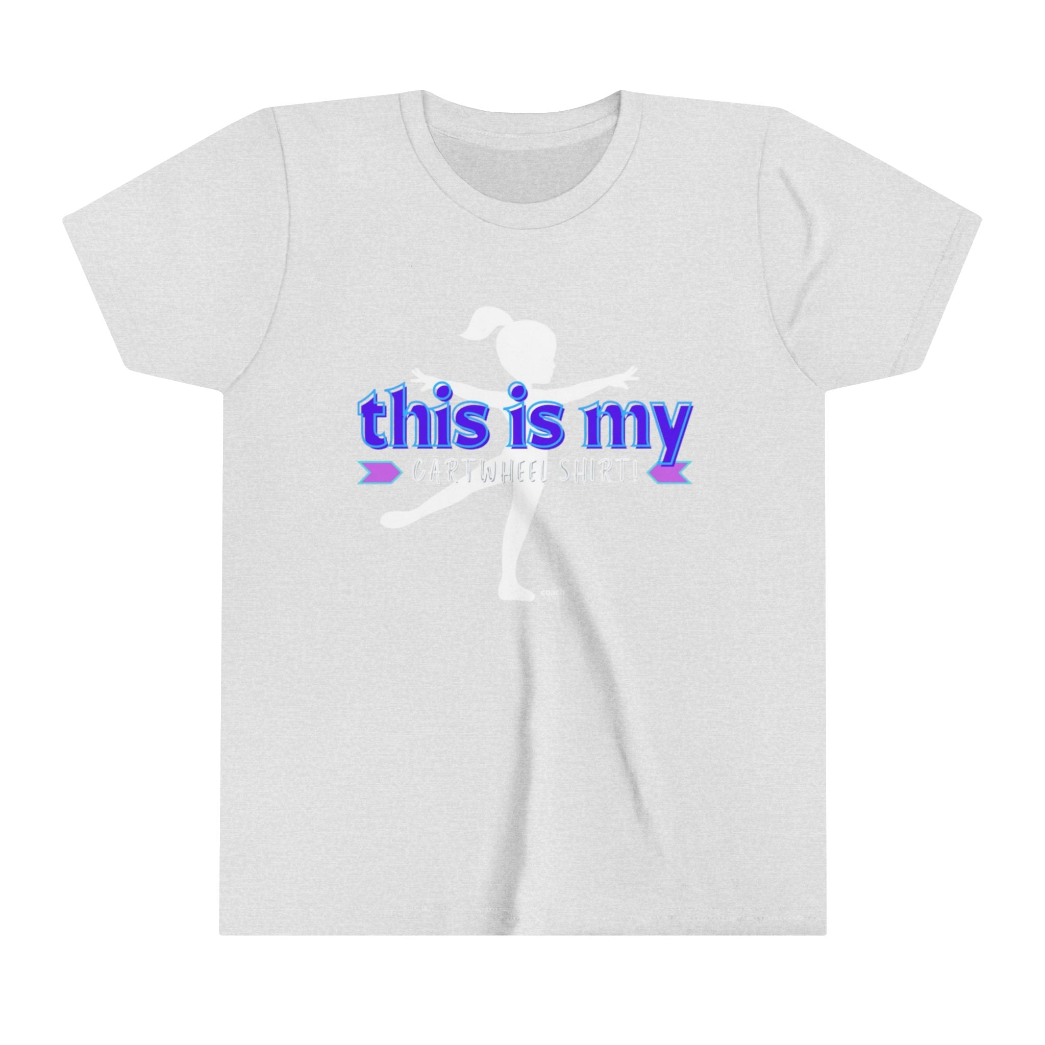 My Cartwheel Shirt-Purple/Turquoise (Youth Short Sleeve Tee)