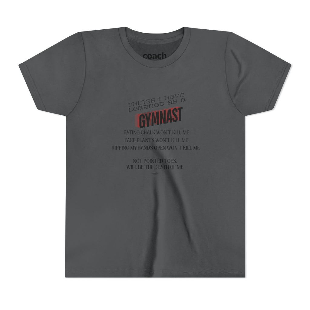 Things I learned as a Gymnast Short Sleeve Tee - Red (Youth)