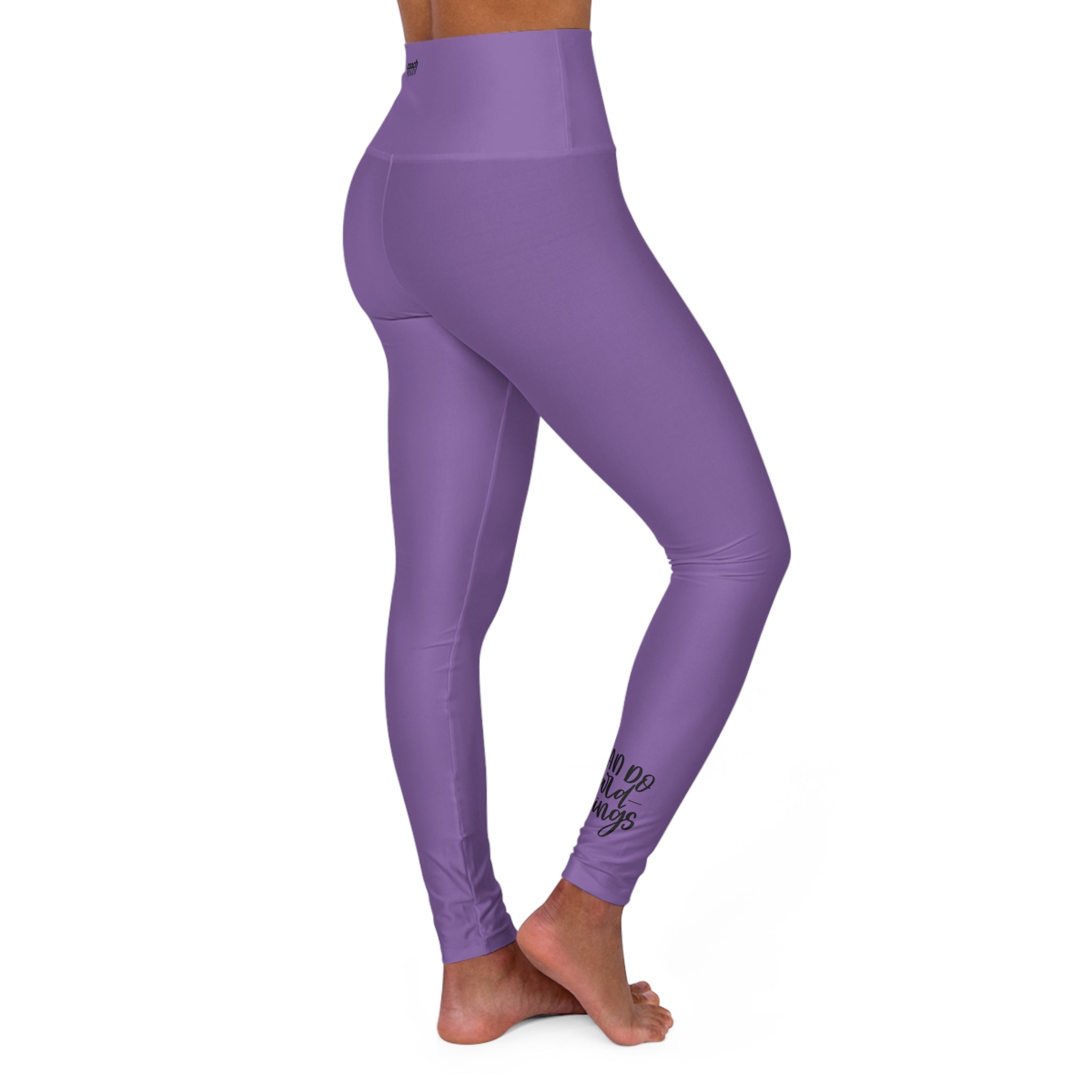 Work Hard-Purple (Adult High Waisted Yoga Leggings (AOP))