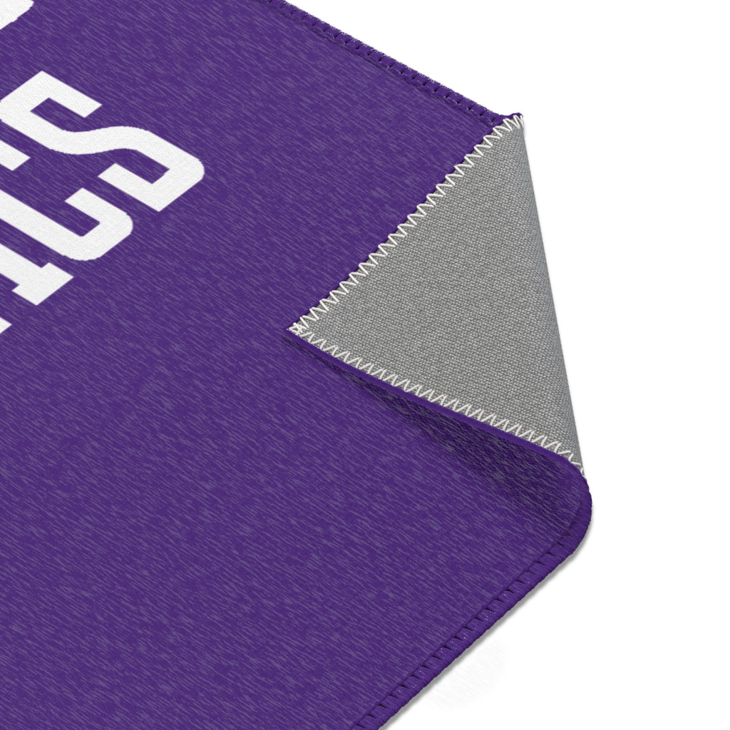 Peace, Love, Gymnastics-Purple (Area Rugs)