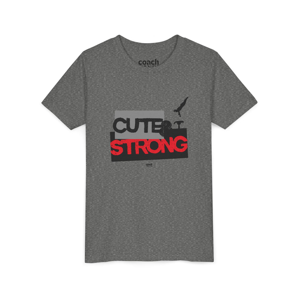 Cute & Strong Youth Short Sleeve Tee - Red/Black