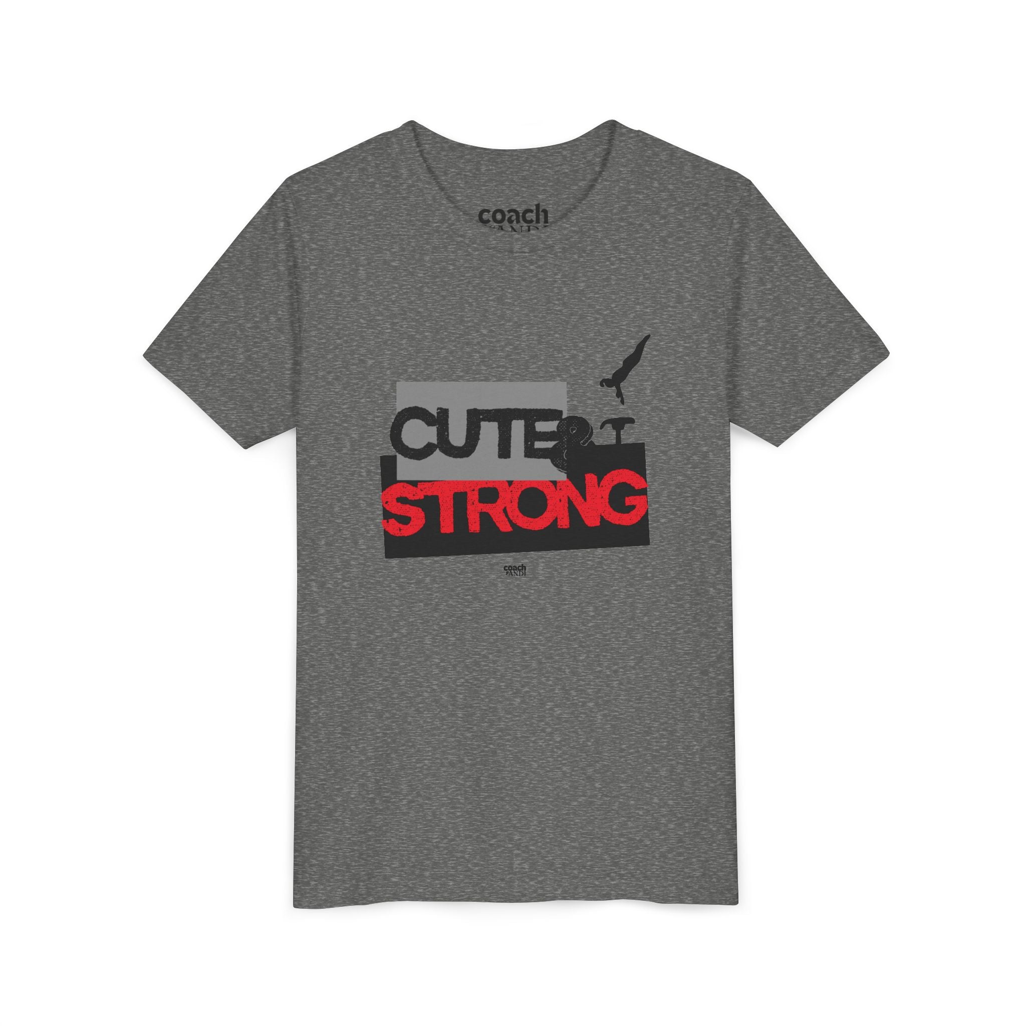 Cute & Strong Youth Short Sleeve Tee - Red/Black