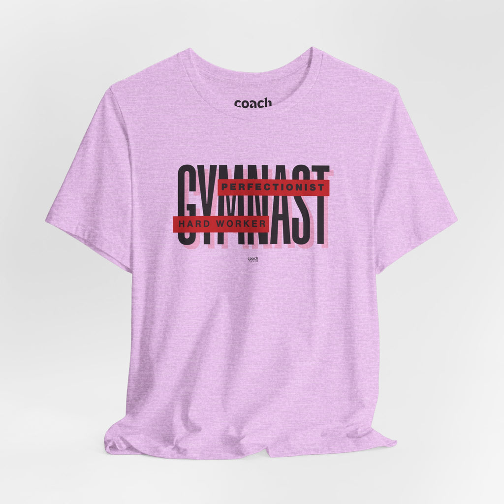 Gymnast Hard Worker Tshirt - Red (Adult)