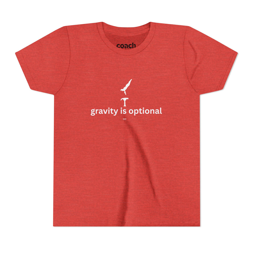 Gravity is Optional Tshirt - White Font (Youth)