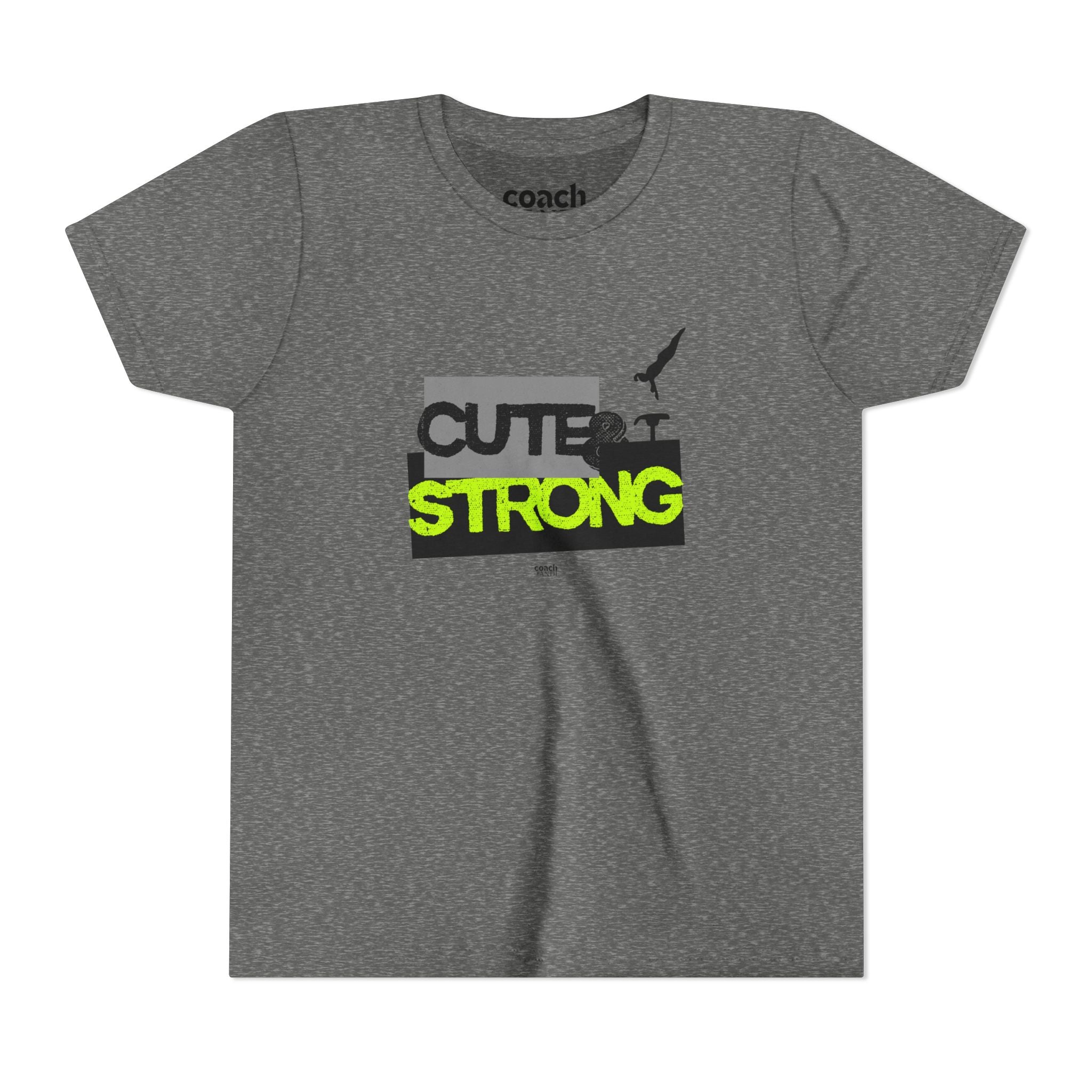 Cute & Strong Youth Short Sleeve Tee - Lime/Black