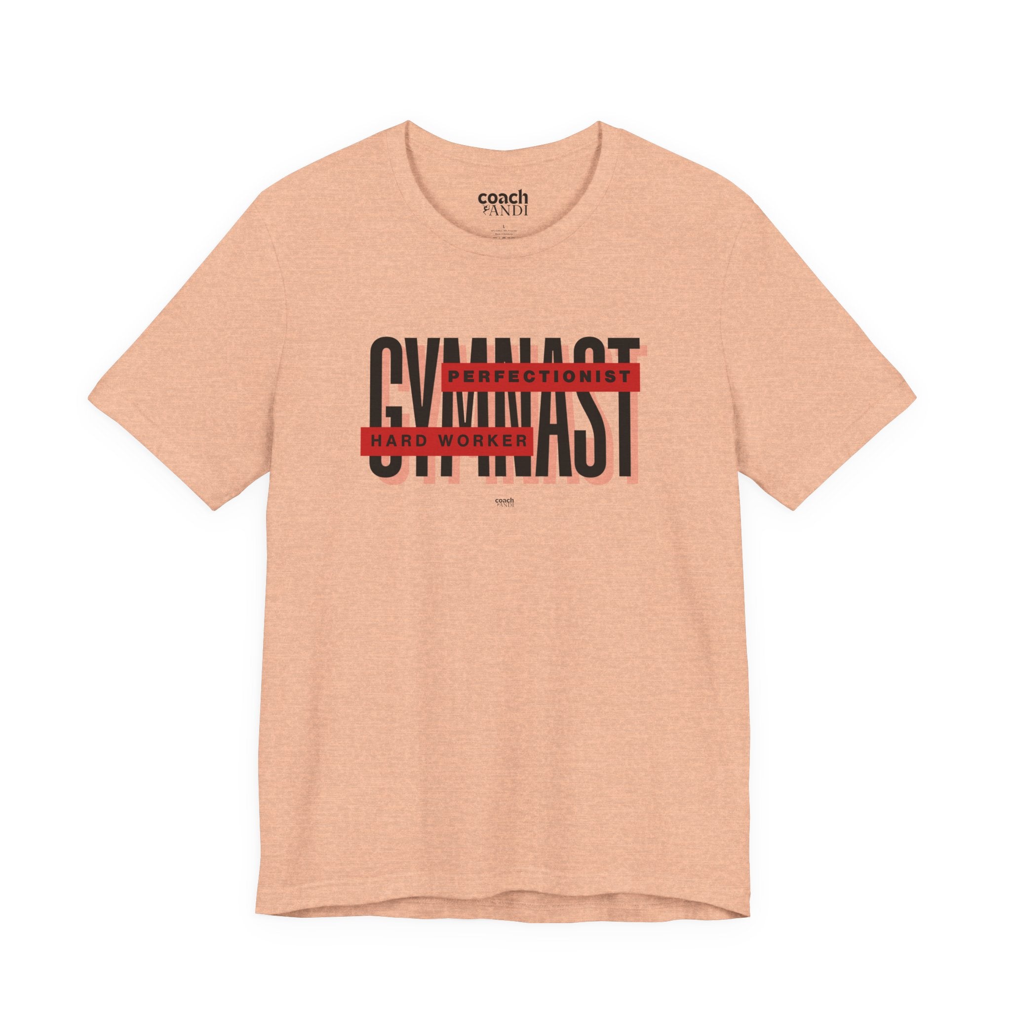 Gymnast Hard Worker Tshirt - Red (Adult)