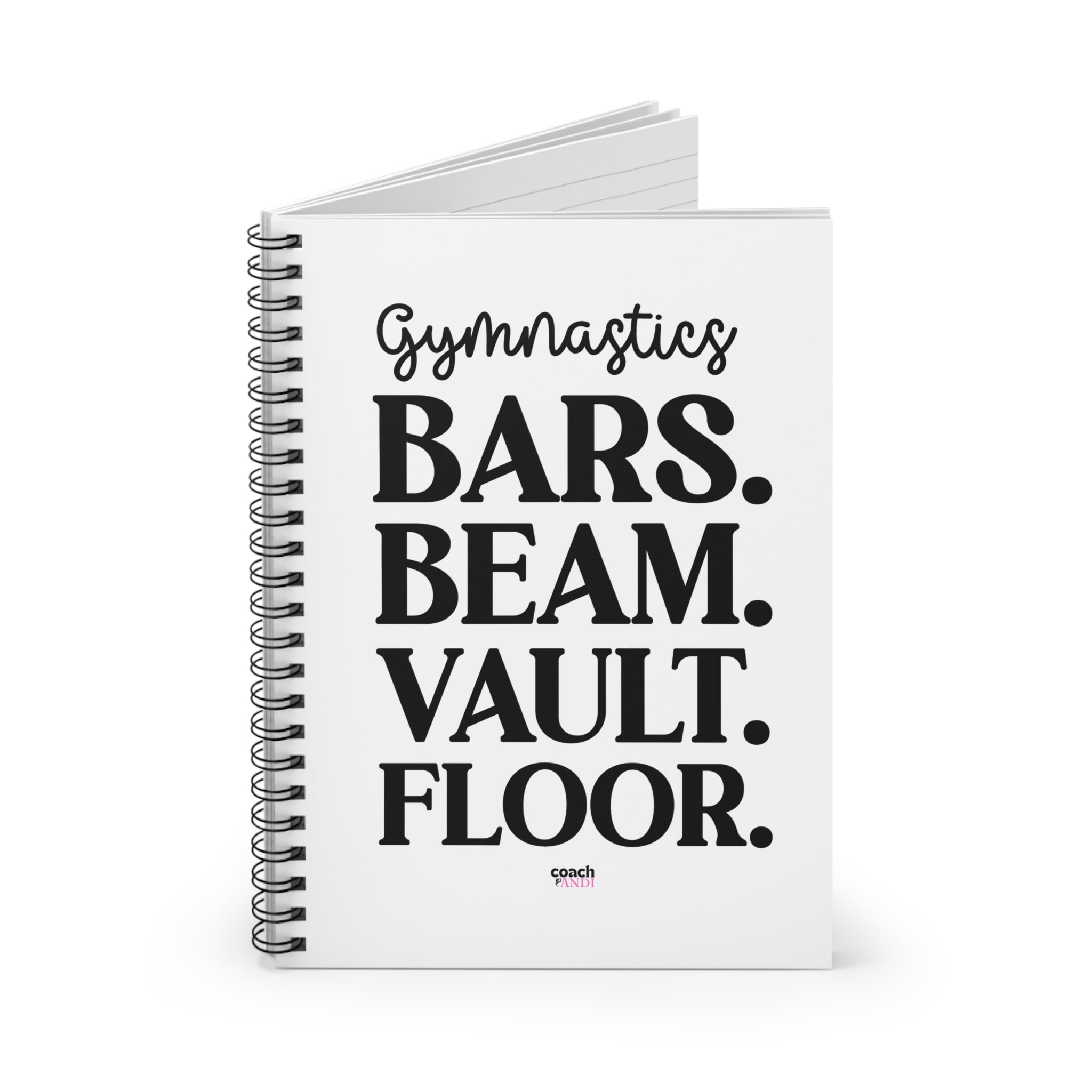 Gymnastics Events-White (Spiral Notebook - Ruled Line)