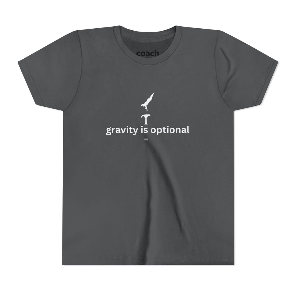 Gravity is Optional Tshirt - White Font (Youth)