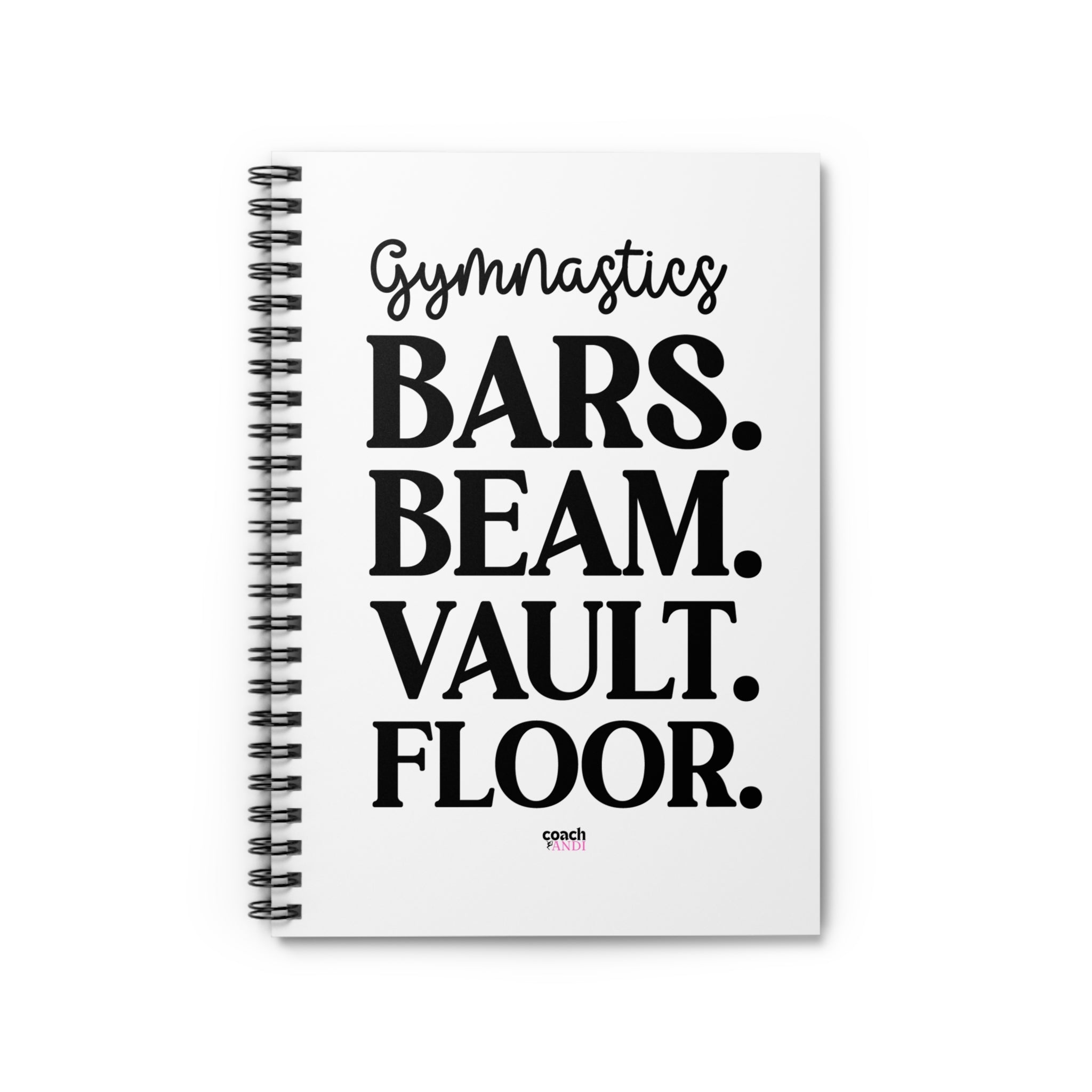 Gymnastics Events-White (Spiral Notebook - Ruled Line)