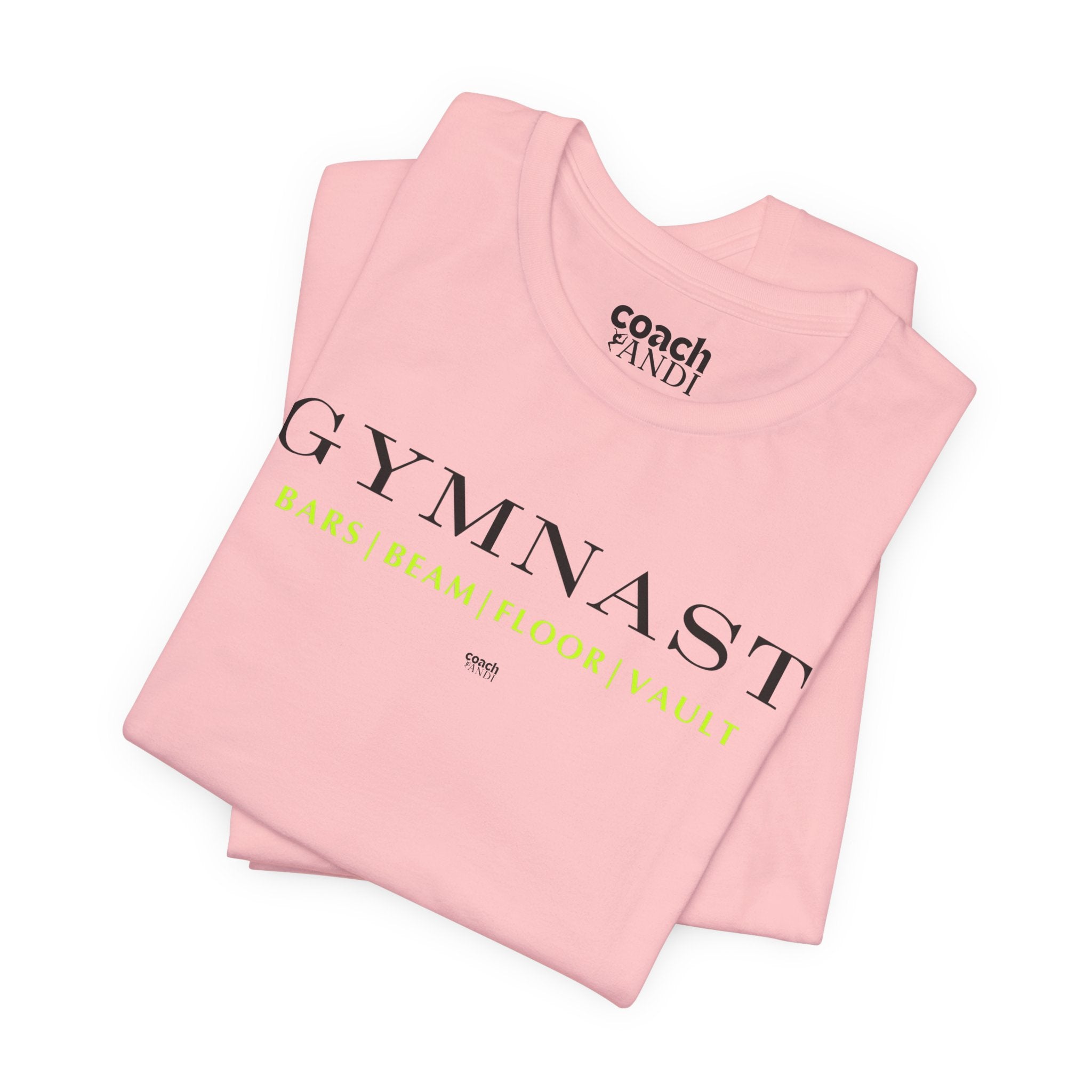 GYMNAST (Bars Beam Floor Vault) Tshirt - Lime (Adult)