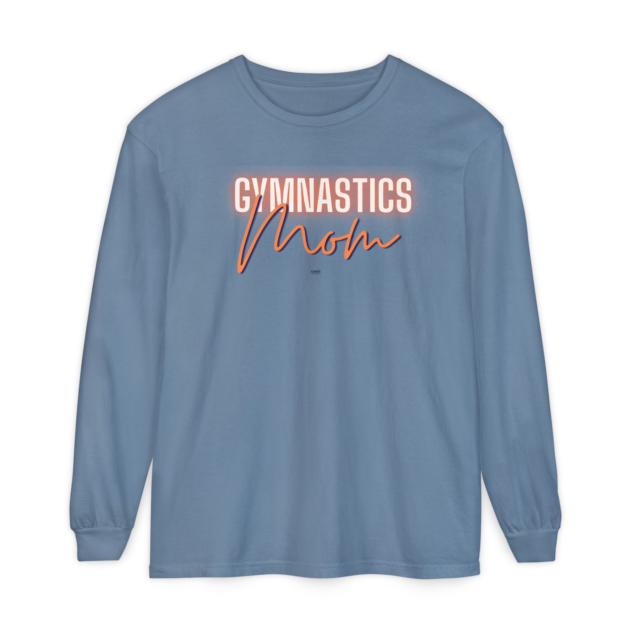 Glow Gym Mom Long Sleeve Shirt - Orange/Blue (Adult)