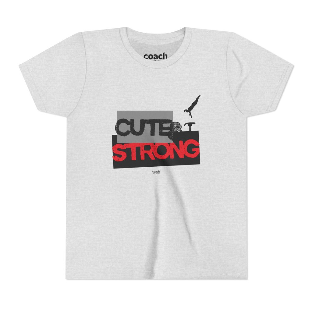 Cute & Strong Youth Short Sleeve Tee - Red/Black