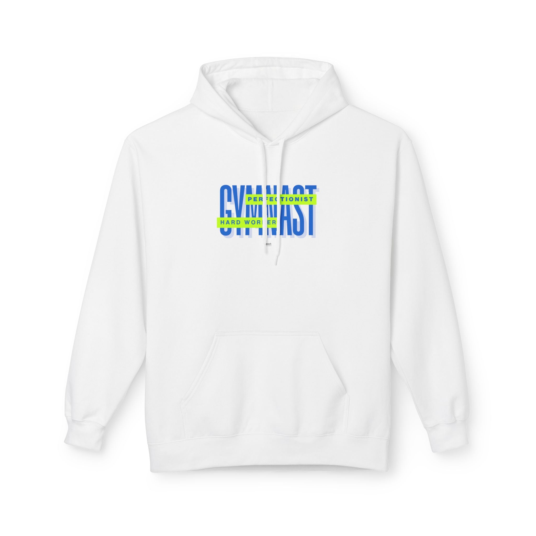 Gymnast Hard Worker Hoodie - Lime/Blue (Adult)