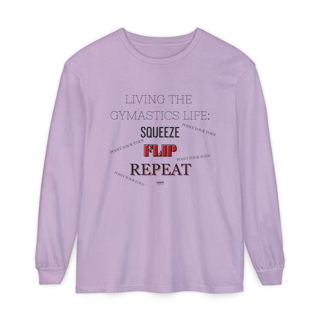 Squeeze Flip Repeat - Red (Adult Longsleeve Shirt)